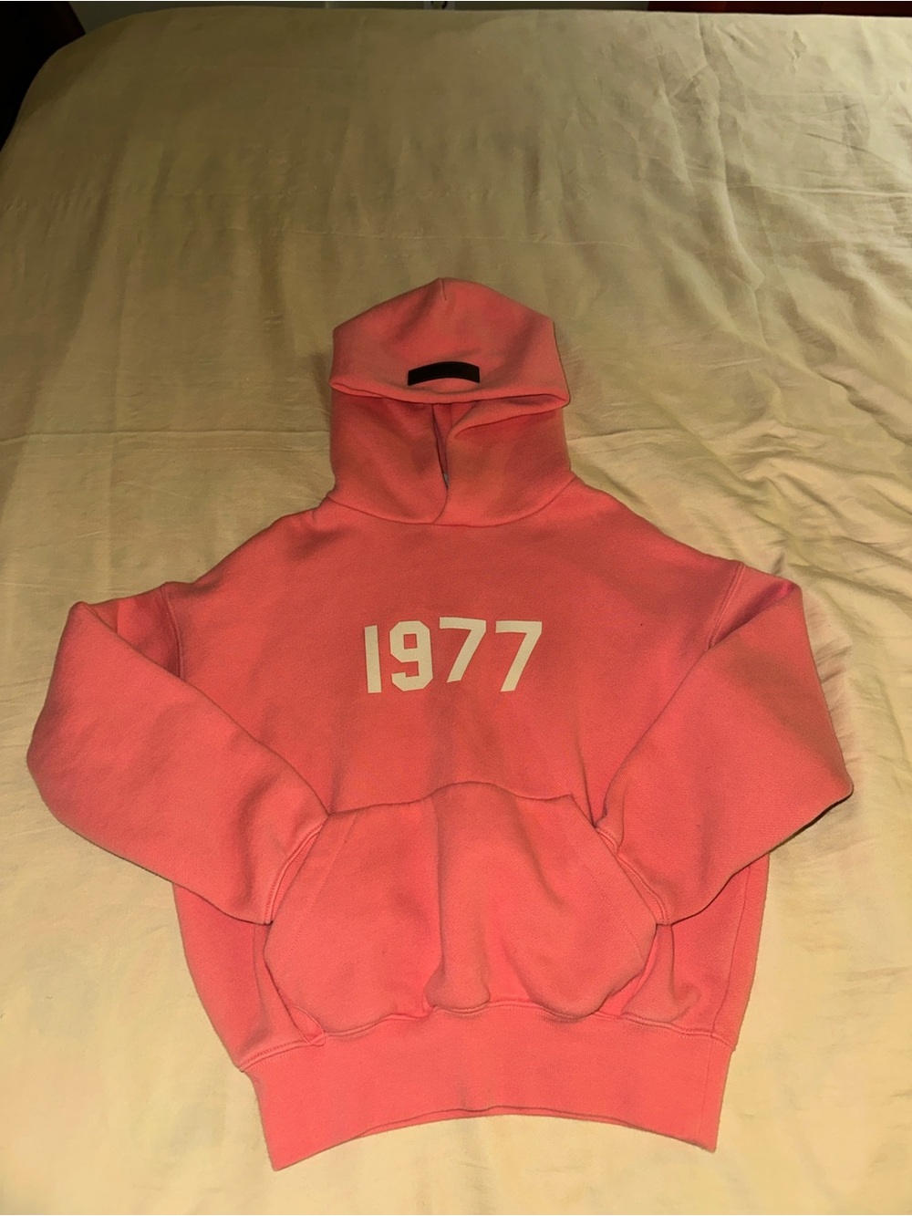 Essentials Coral 1977 Crewneck Hoodie - kids